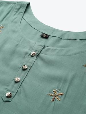 embellished straight kurti - 17714713 - Standard Image - 4