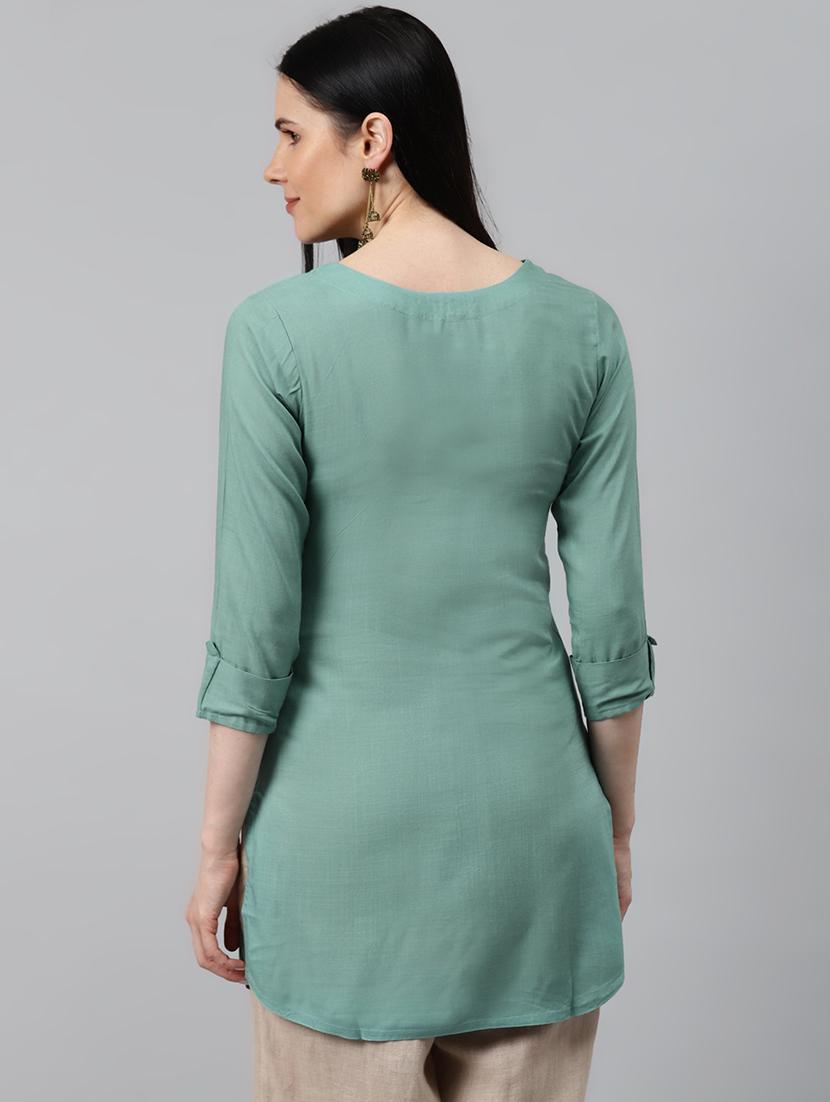 embellished straight kurti - 17714713 - Zoom Image - 3