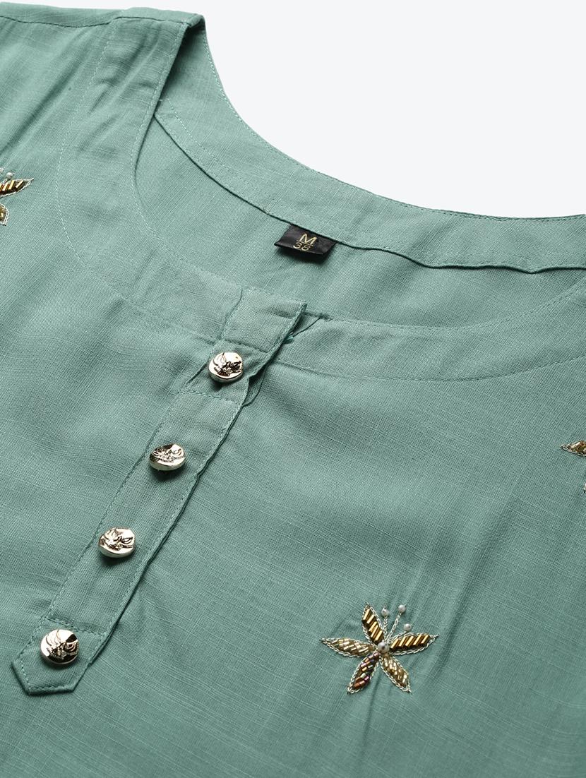 embellished straight kurti - 17714713 - Zoom Image - 4