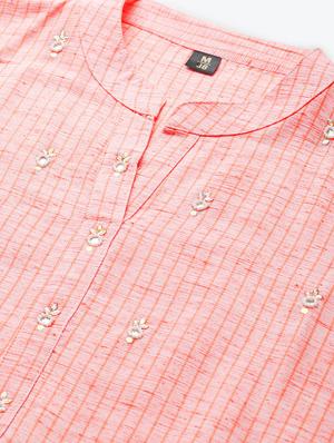 stripped straight kurta - 17714738 - Standard Image - 5