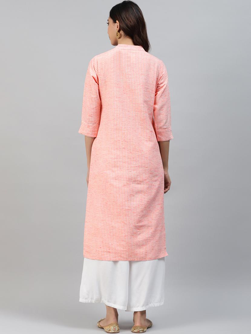 stripped straight kurta - 17714738 - Zoom Image - 3