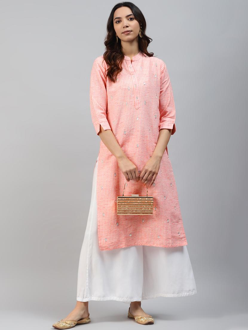 stripped straight kurta - 17714738 - Zoom Image - 4