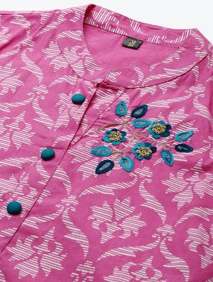 floral printed straight kurta - 17714746 - Standard Image - 5
