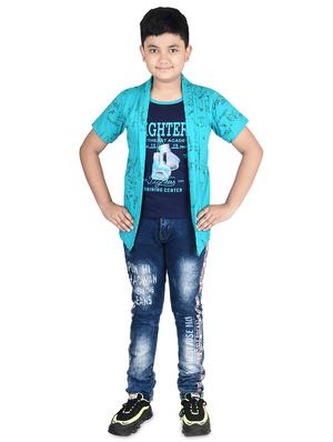 blue printed t-shirt - 17714790 - Standard Image - 4