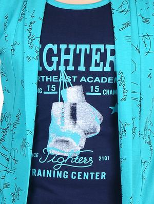 blue printed t-shirt - 17714790 - Standard Image - 5