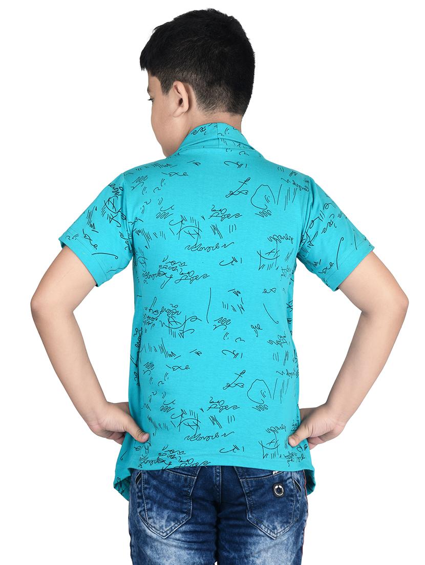 blue printed t-shirt - 17714790 - Zoom Image - 3