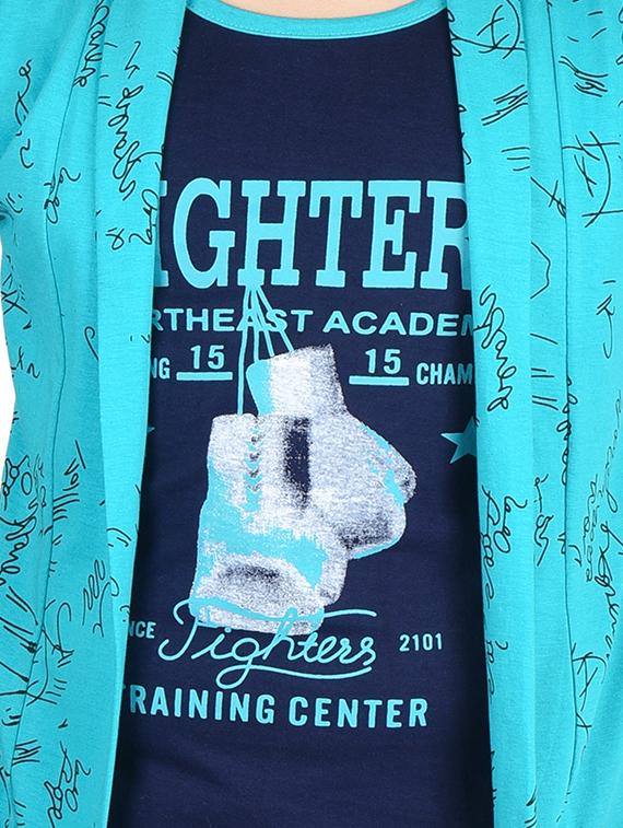blue printed t-shirt - 17714790 - Zoom Image - 5