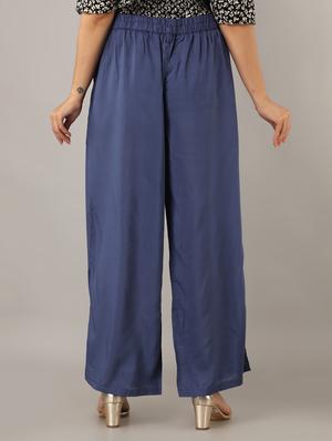 mid-rise solid straight palazzo - 17714806 - Standard Image - 3