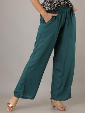 mid-rise solid straight palazzo - 17714807 - Standard Image - 2