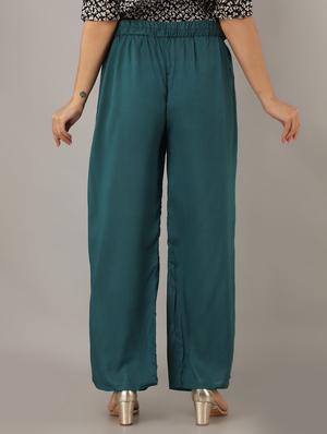 mid-rise solid straight palazzo - 17714807 - Standard Image - 3