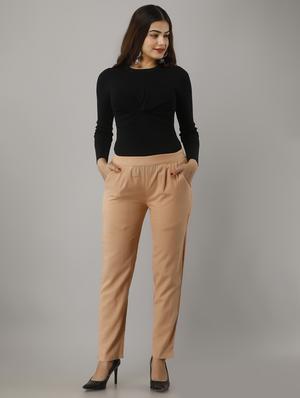 mid rise solid cigarette pant trouser - 17714812 - Standard Image - 3