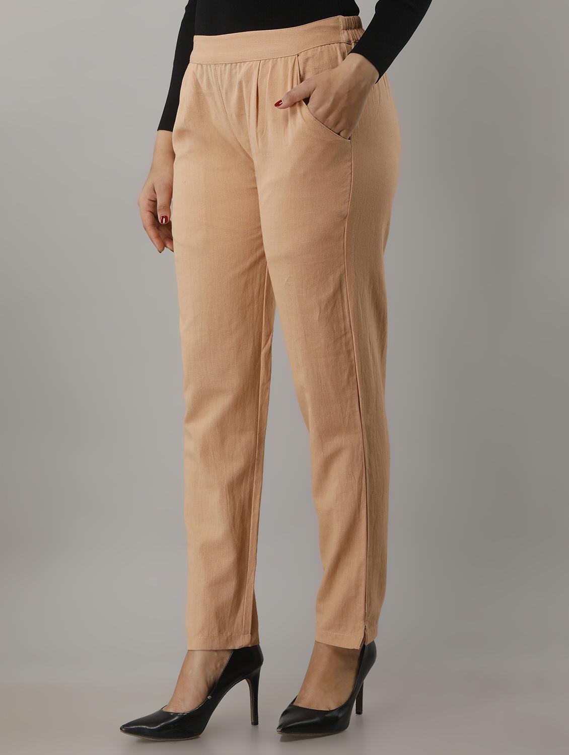 mid rise solid cigarette pant trouser - 17714812 - Zoom Image - 2