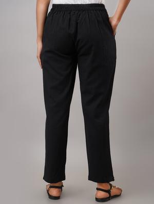 mid rise solid cigarette pant trouser - 17714822 - Standard Image - 3