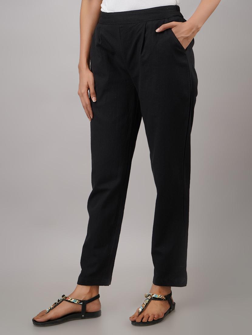 mid rise solid cigarette pant trouser - 17714822 - Zoom Image - 2