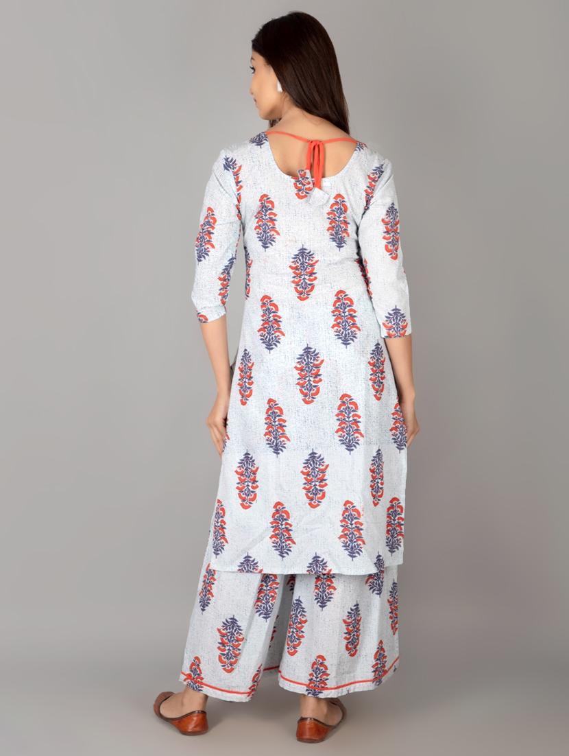 floral kurta palazzo set - 17714823 - Zoom Image - 3