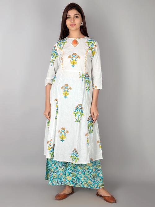 floral kurta palazzo set - 17714826 - Standard Image - 1