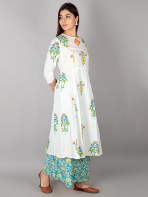 floral kurta palazzo set - 17714826 - Standard Image - 2