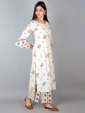 floral kurta palazzo set - 17714827 - Standard Image - 2
