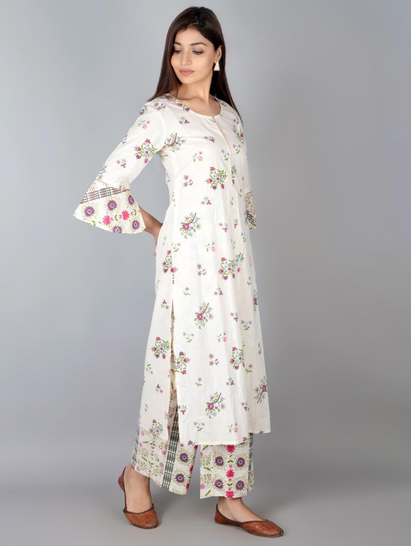 floral kurta palazzo set - 17714827 - Zoom Image - 2