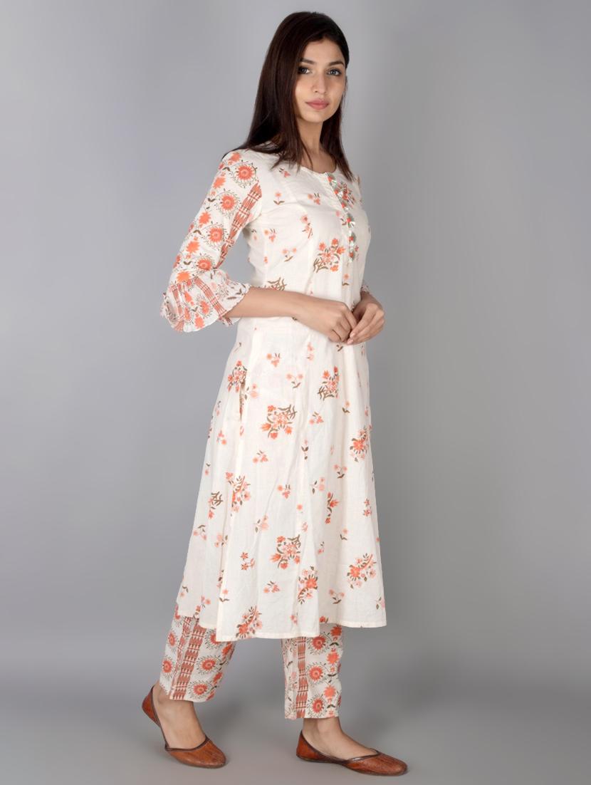 floral kurta palazzo set - 17714829 - Zoom Image - 2