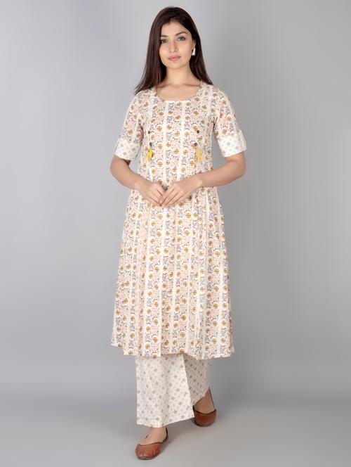 floral kurta palazzo set - 17714831 - Standard Image - 1