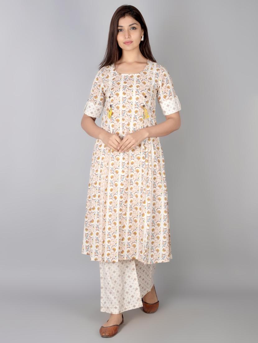 floral kurta palazzo set - 17714831 - Zoom Image - 1