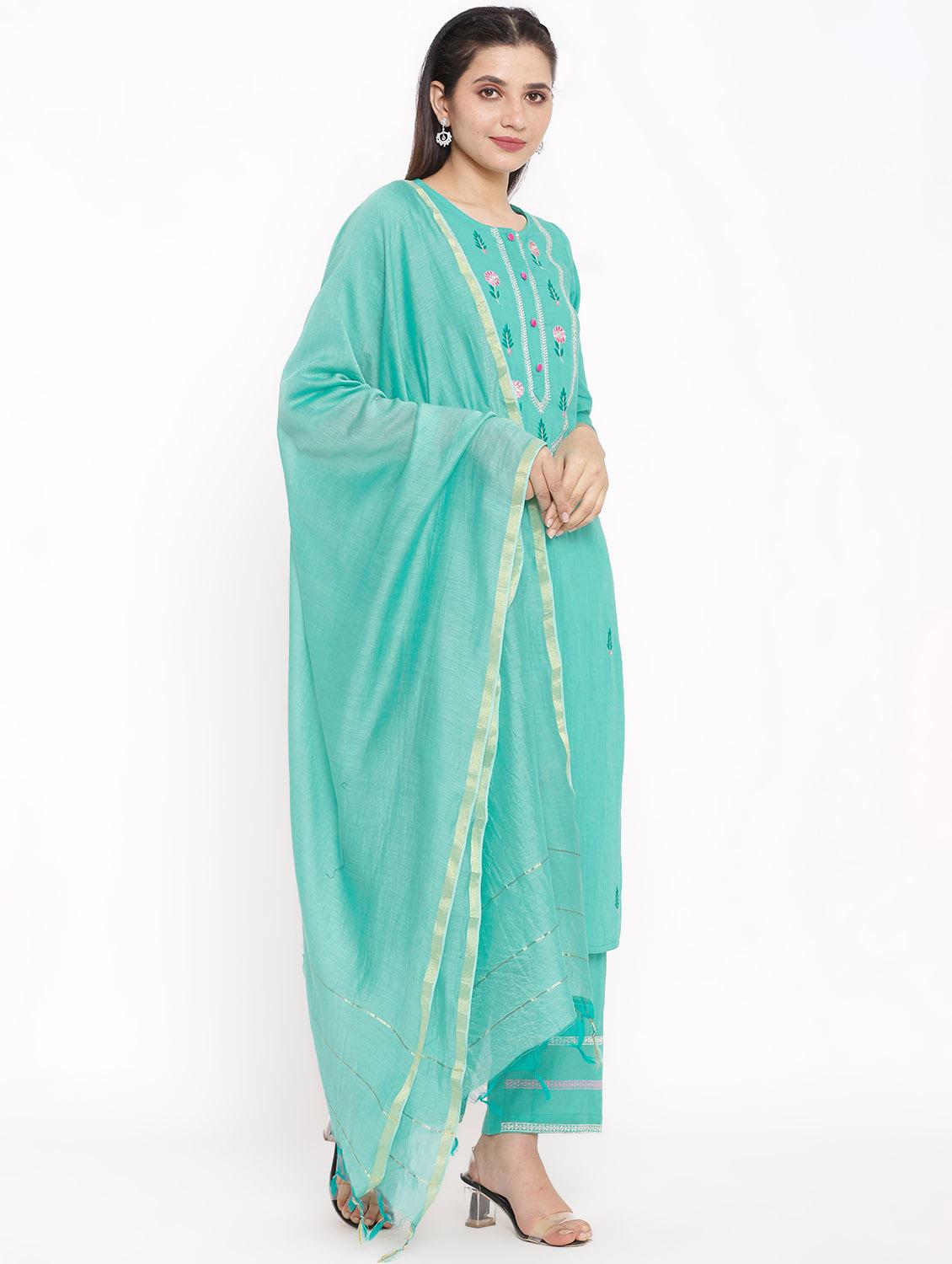 solid kurta palazzo set - 17714838 - Zoom Image - 2