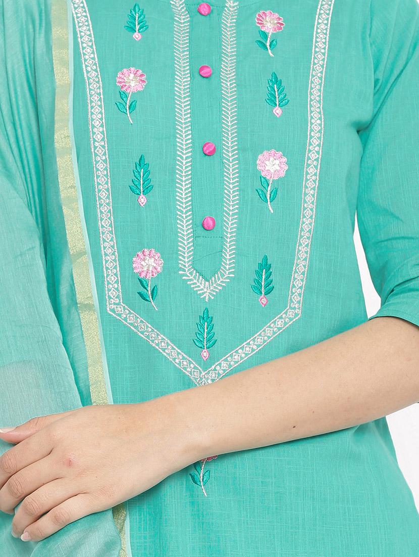 solid kurta palazzo set - 17714838 - Zoom Image - 4