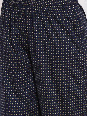 navy blue kurta palazzo set - 17714846 - Standard Image - 5
