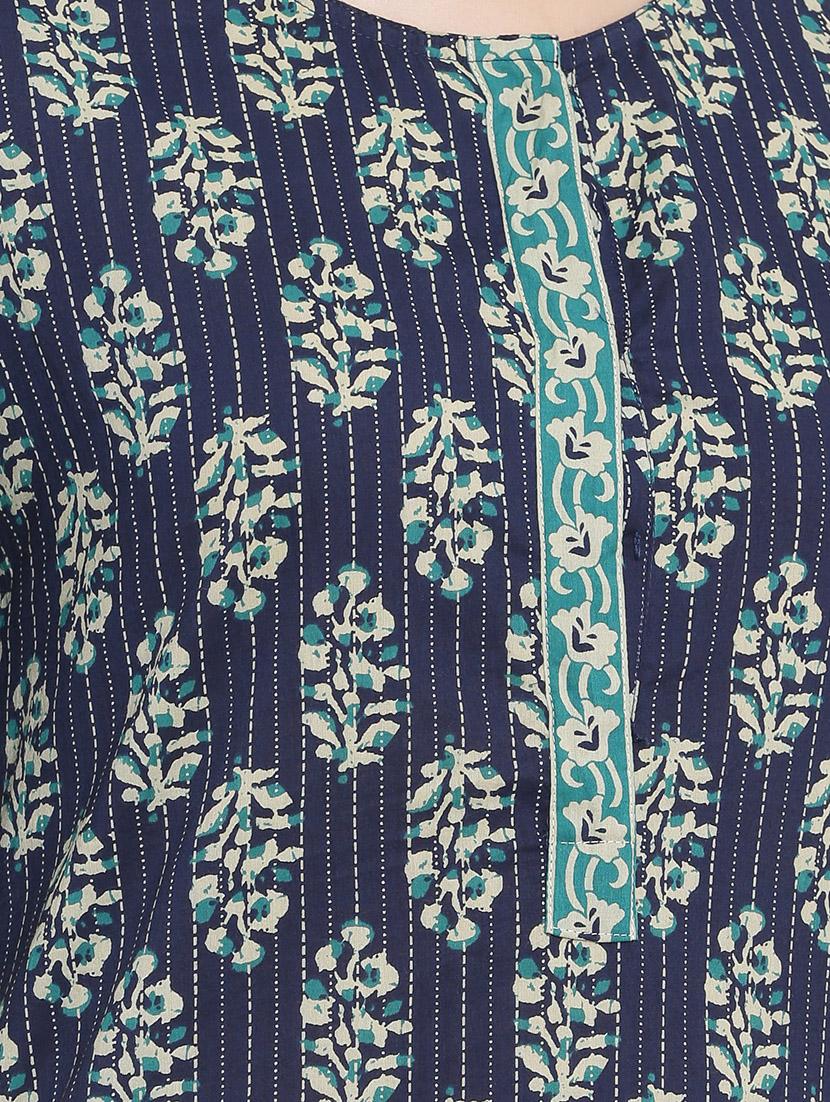 batik print kurta palazzo set - 17714858 - Zoom Image - 5