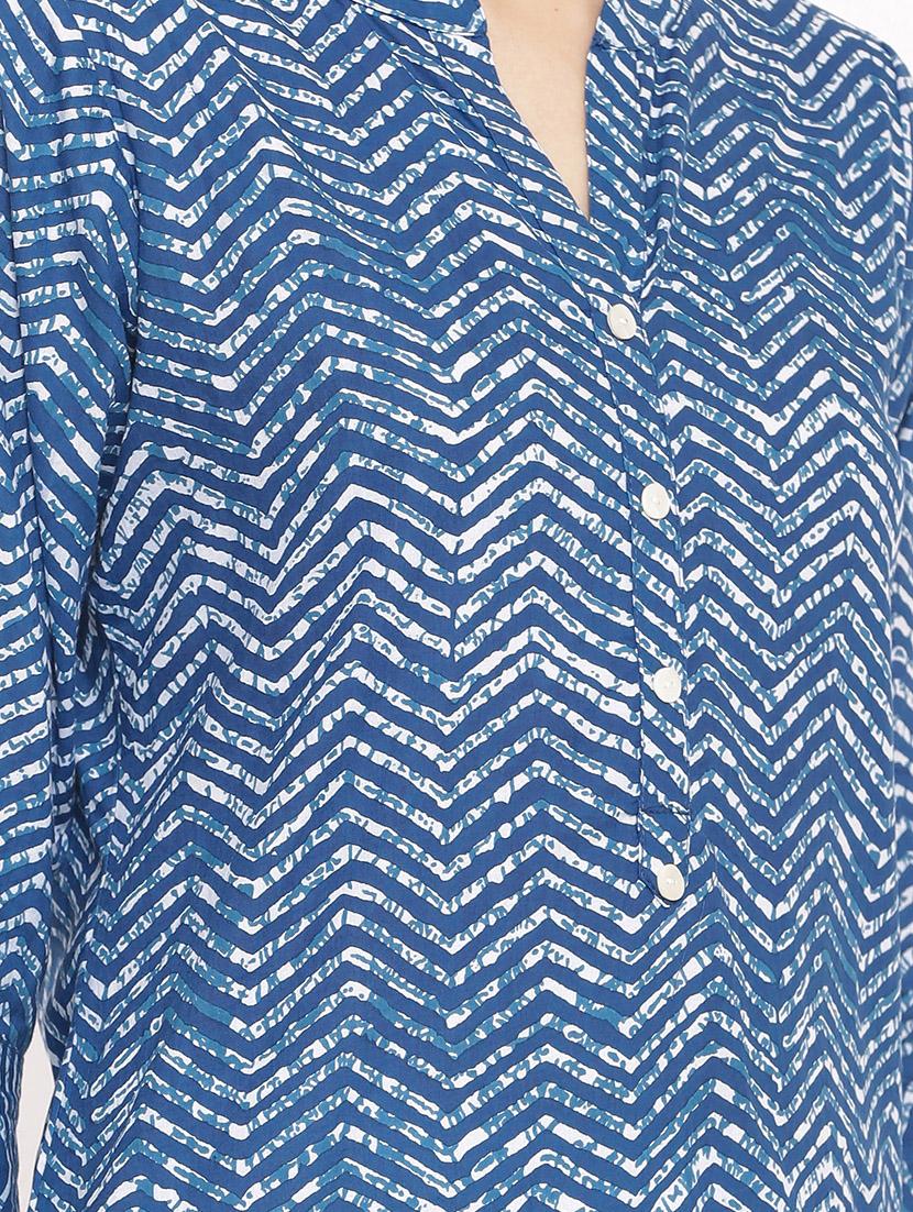 chevron kurta pant set - 17714863 - Zoom Image - 4