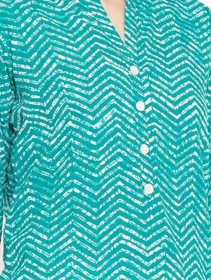 turquoise kurta pant set - 17714864 - Standard Image - 5