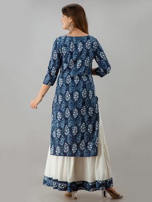printed kurta skirt set - 17714883 - Standard Image - 4