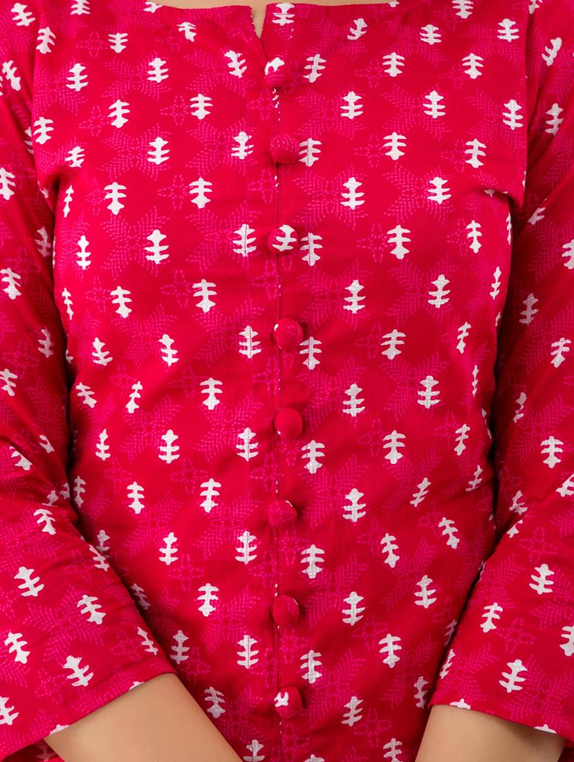 printed kurta skirt set - 17714884 - Zoom Image - 5