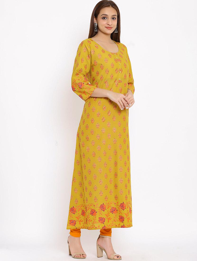 printed a-line kurta - 17714957 - Zoom Image - 3