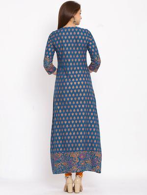 printed a-line kurta - 17714958 - Standard Image - 4