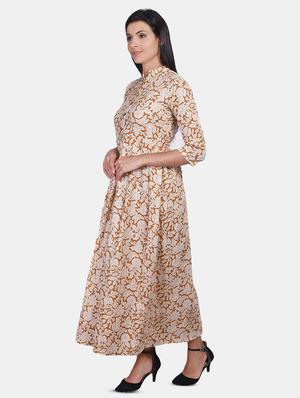 printed flared ethnic dress - 17714960 - Standard Image - 3