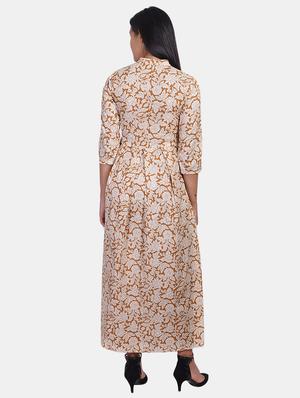 printed flared ethnic dress - 17714960 - Standard Image - 4