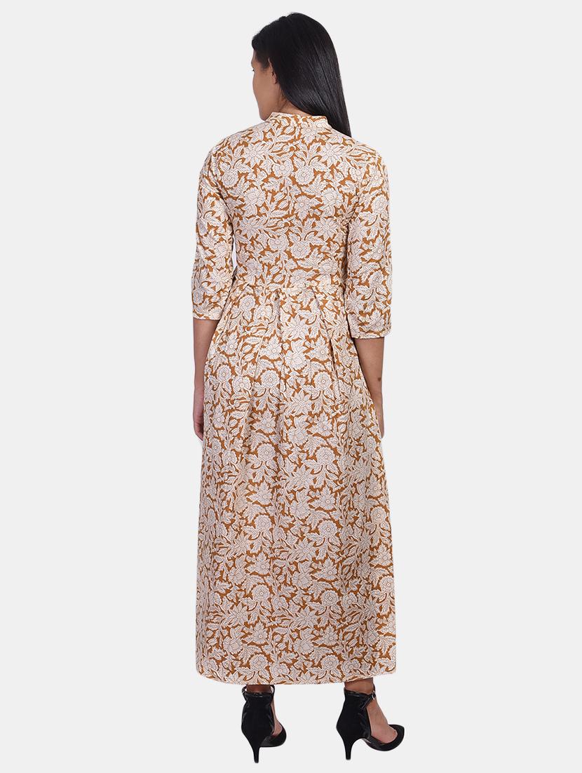 printed flared ethnic dress - 17714960 - Zoom Image - 4