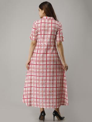 printed a-line ethnic dress - 17714961 - Standard Image - 3