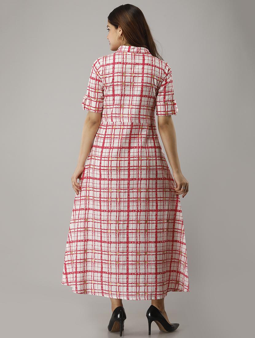 printed a-line ethnic dress - 17714961 - Zoom Image - 3