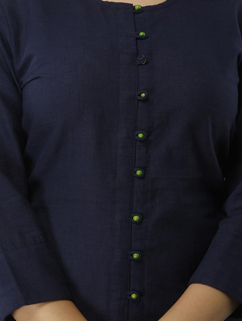 solid a-line kurti - 17714979 - Zoom Image - 5