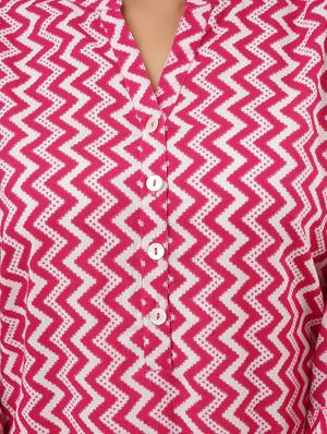 mandarin neck chevron tunic - 17714986 - Standard Image - 5
