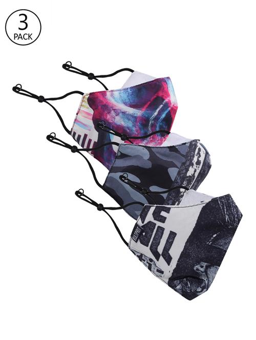 multi colored cotton printed men mask pack of 3 - 17714996 - Standard Image - 1