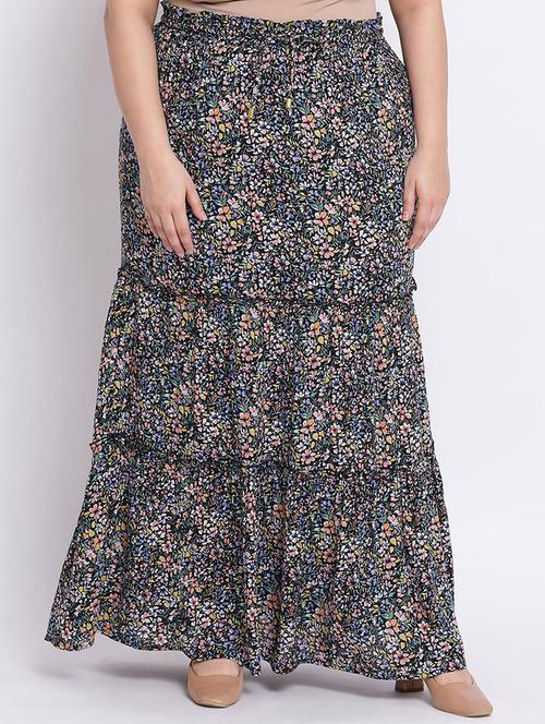 floral tiered plus skirt - 17715036 - Standard Image - 1