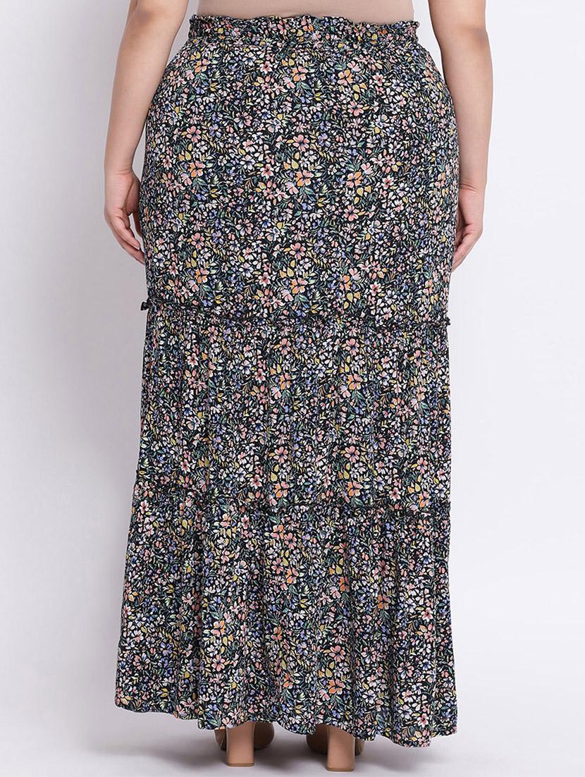 floral tiered plus skirt - 17715036 - Zoom Image - 3