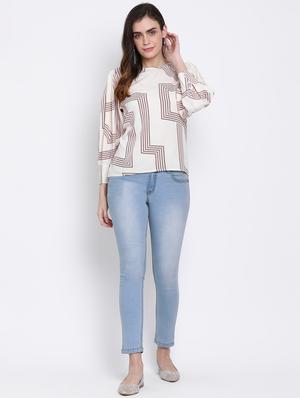 beige viscose regular top - 17715045 - Standard Image - 4