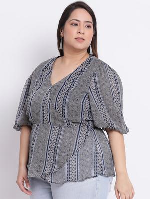 multi colored polyester regular top - 17715048 - Standard Image - 2