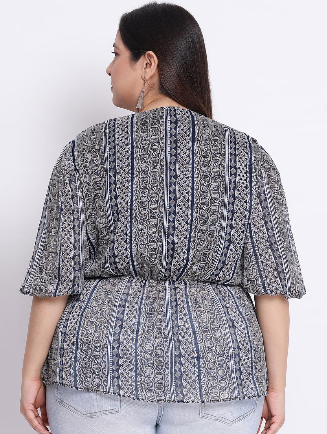 multi colored polyester regular top - 17715048 - Zoom Image - 3