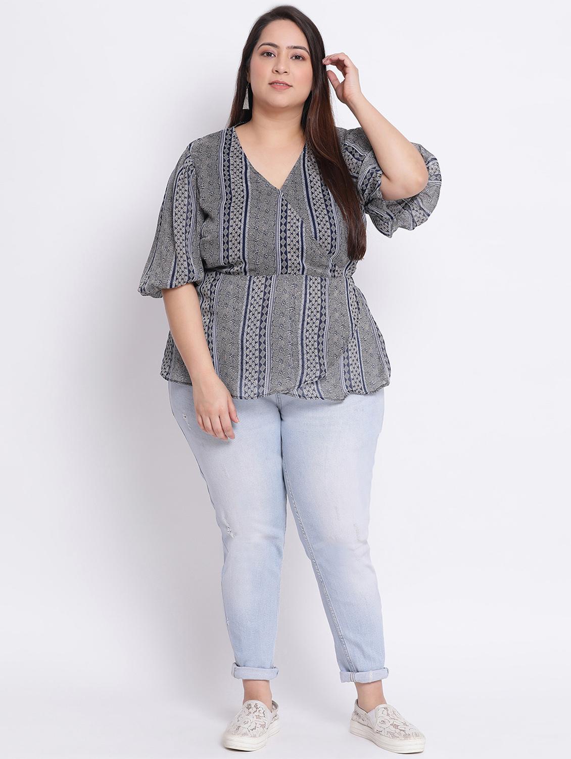 multi colored polyester regular top - 17715048 - Zoom Image - 4